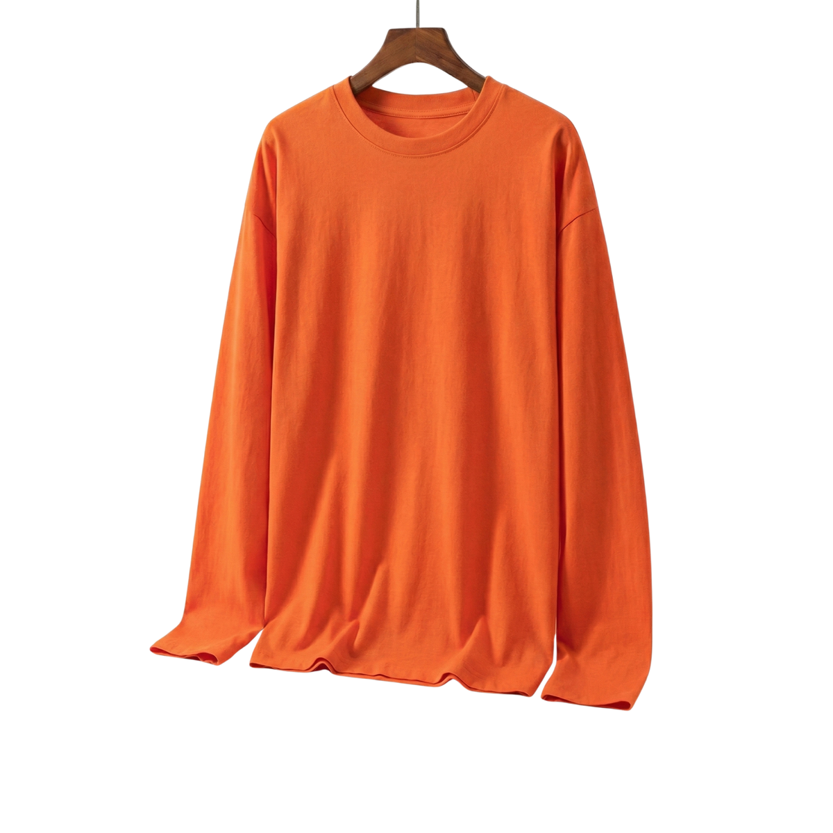 Men's Oversized Long-Sleeve Cotton T-Shirt