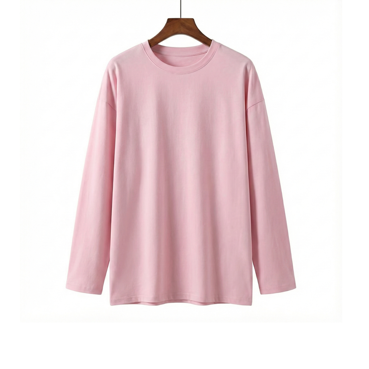 Men's Oversized Long-Sleeve Cotton T-Shirt