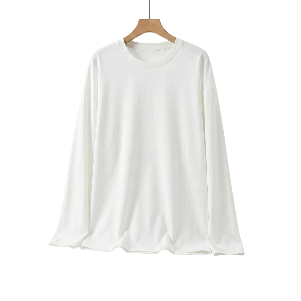 Men's Oversized Long-Sleeve Cotton T-Shirt