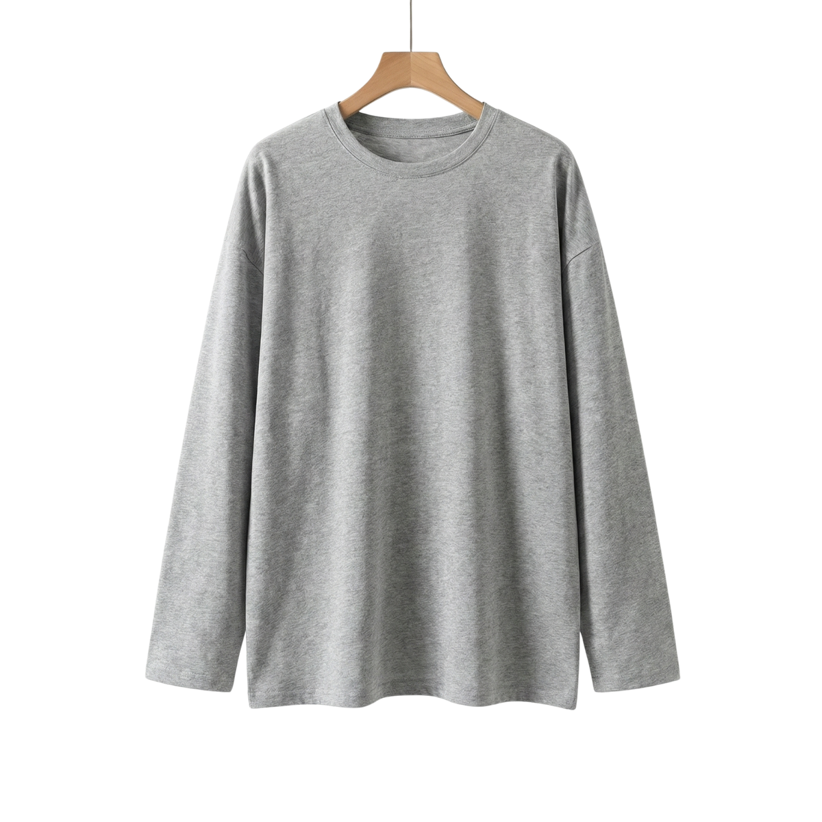 Men's Oversized Long-Sleeve Cotton T-Shirt