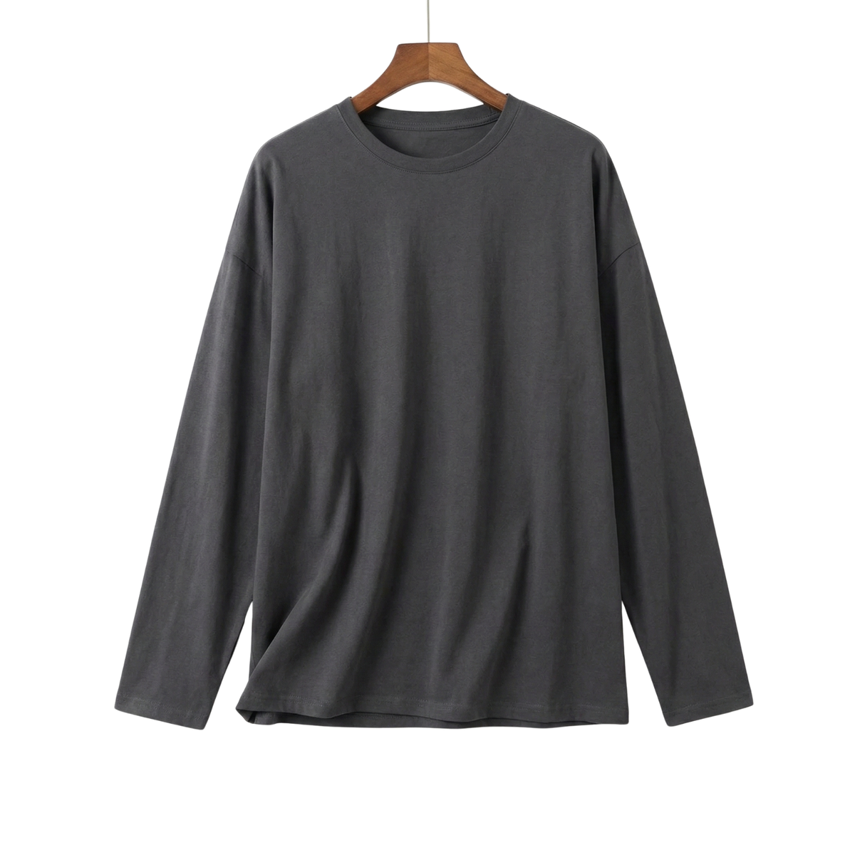 Men's Oversized Long-Sleeve Cotton T-Shirt