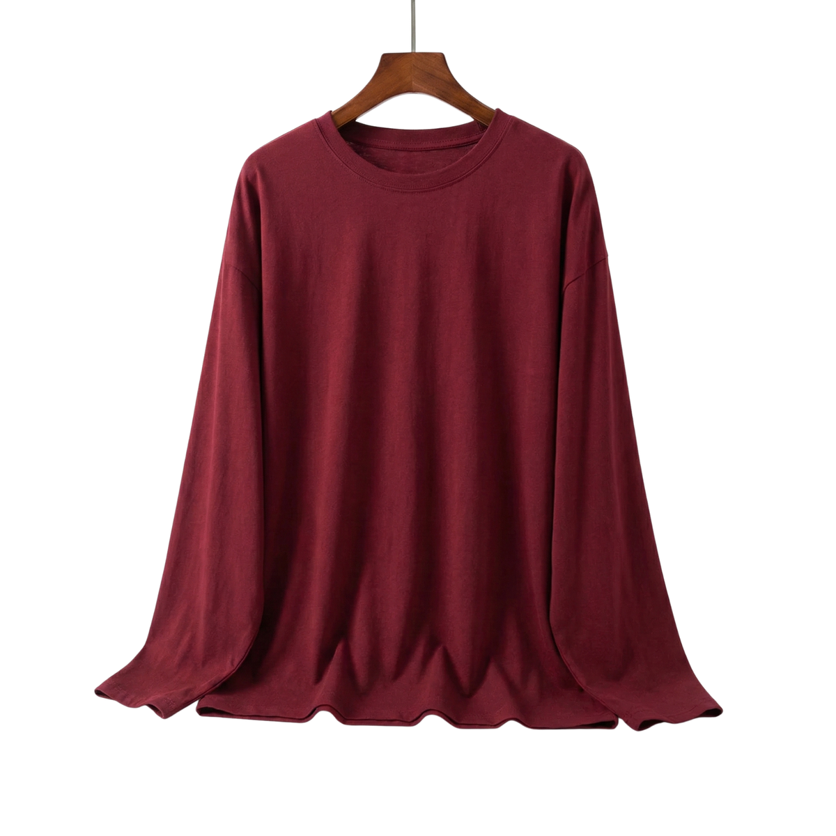 Men's Oversized Long-Sleeve Cotton T-Shirt