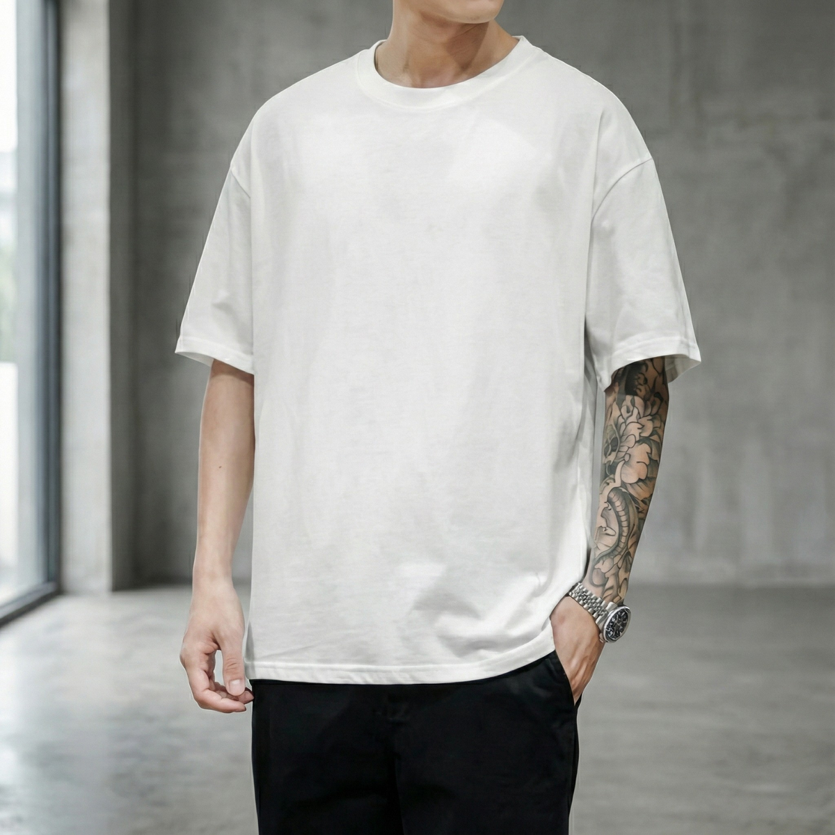 Men's Oversized Short Sleeve Cotton T-Shirt