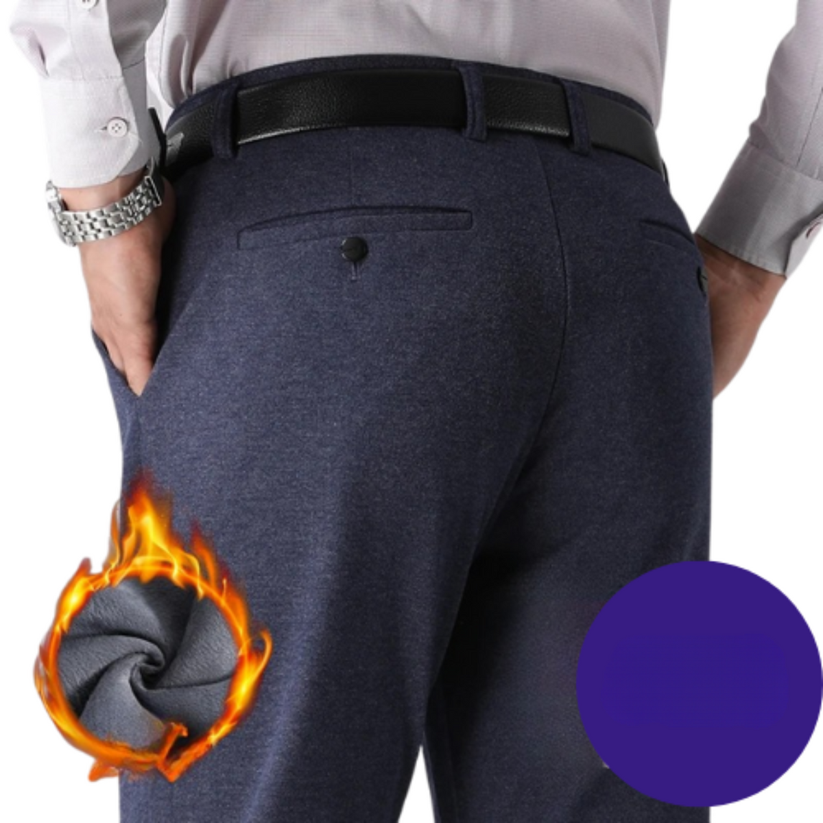 Men's Wool-Blend Thermal Trousers