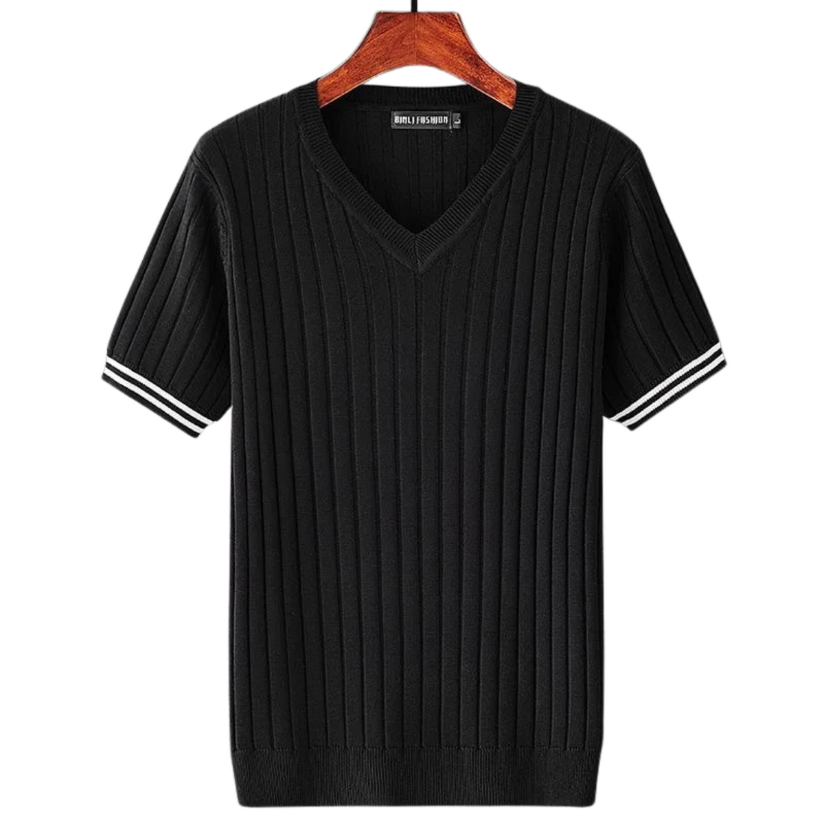 Men's Geometric Knit Short Sleeve Pullover