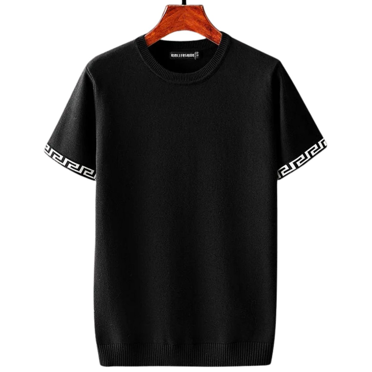 Men's Geometric Knit Short Sleeve Pullover