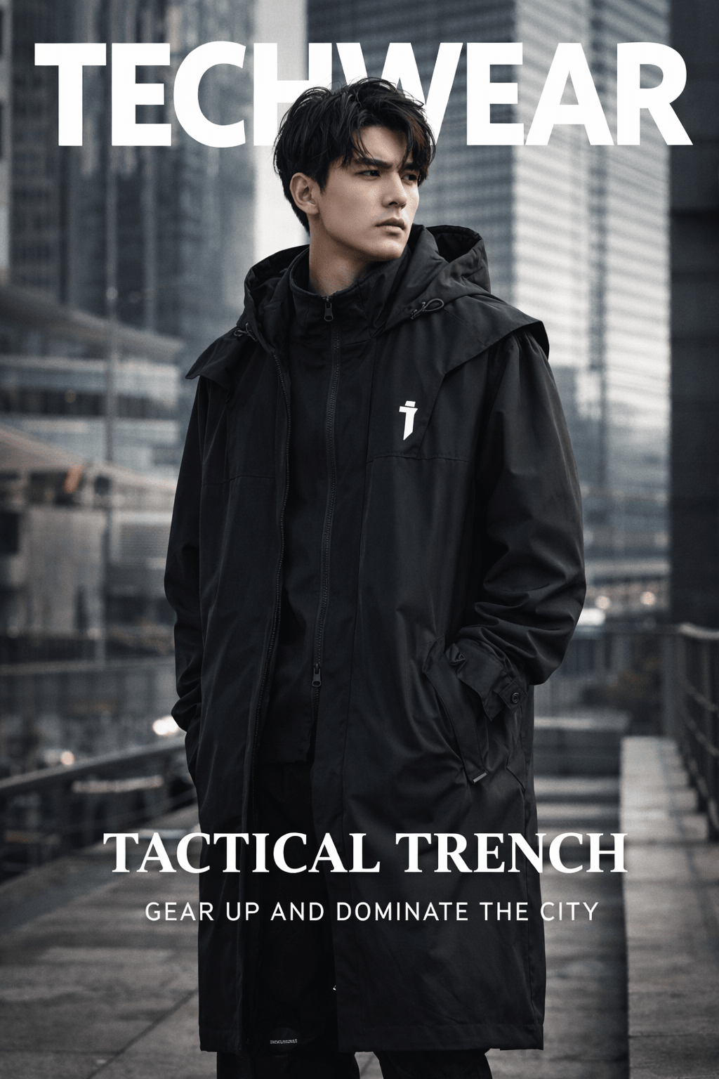 Men's Tactical Trench Coat – Long Windbreaker Jacket