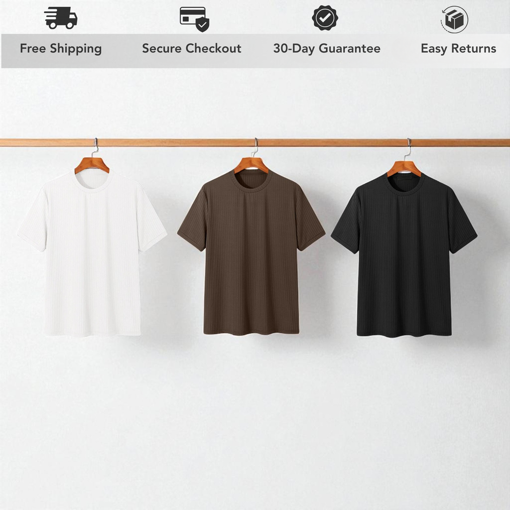 Men's Loose Fit Polyester Short Sleeve T-Shirt