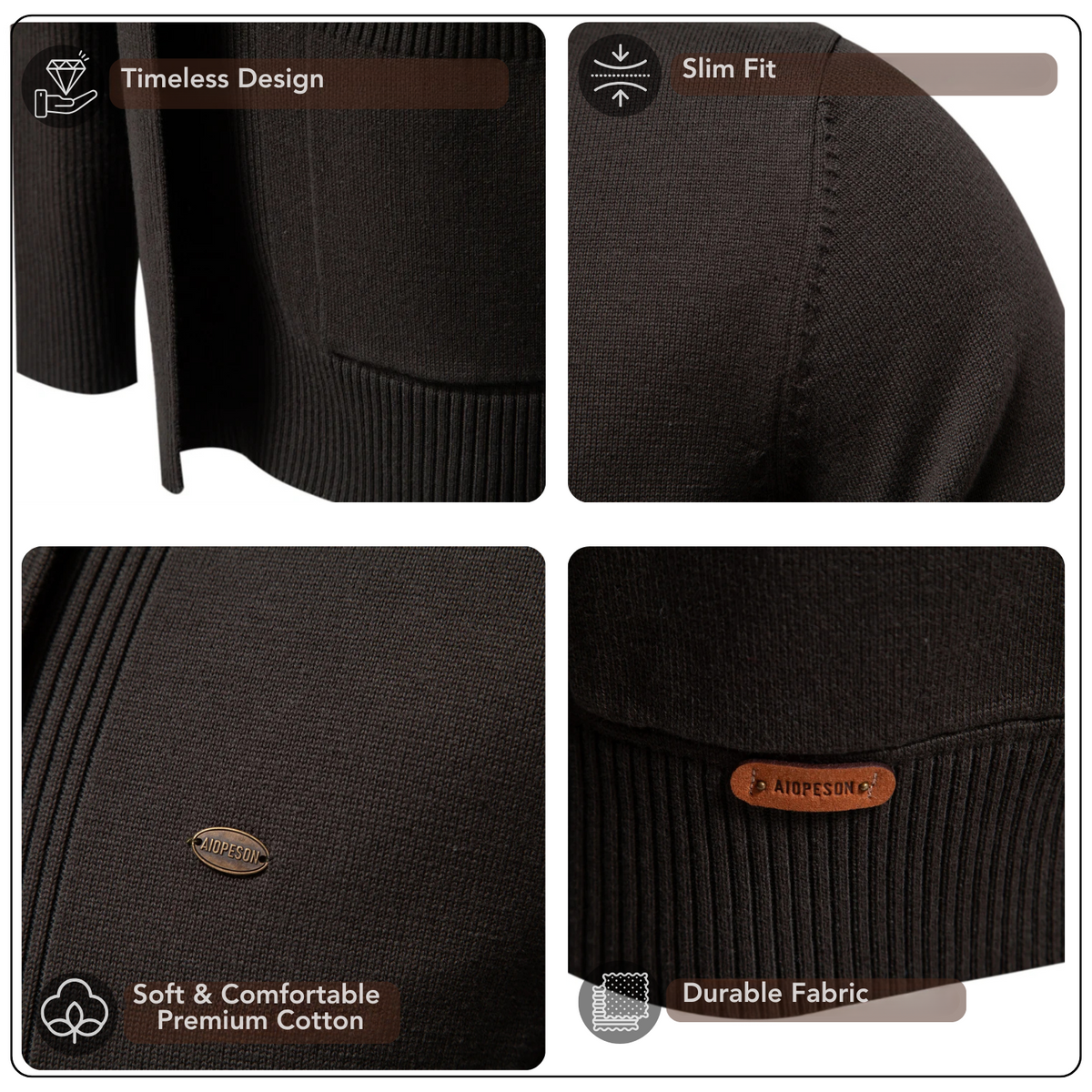 Men's Cotton Turtleneck Pullover Sweater