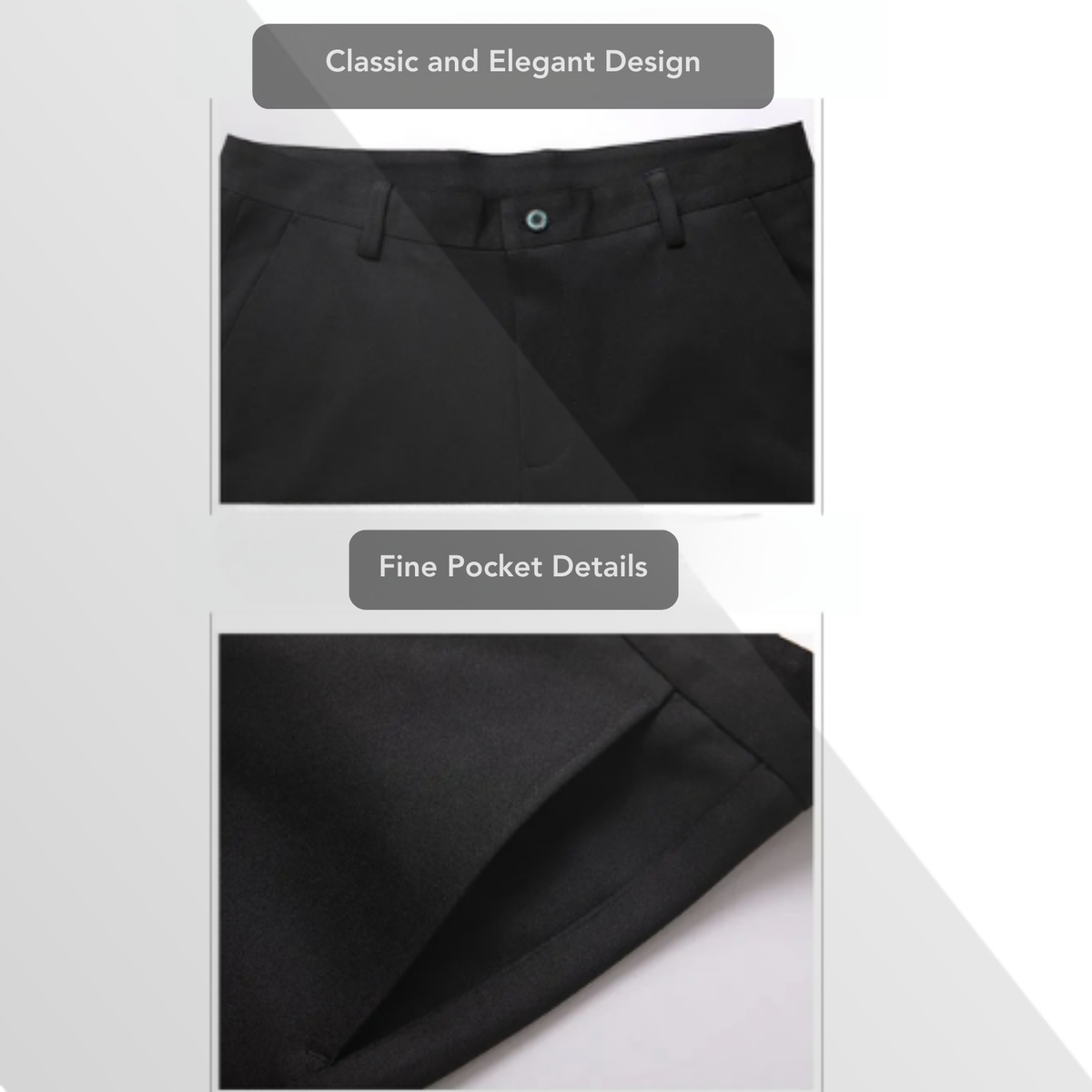 Men's Formal Stretch Fabric Trousers – Big & Tall Fit