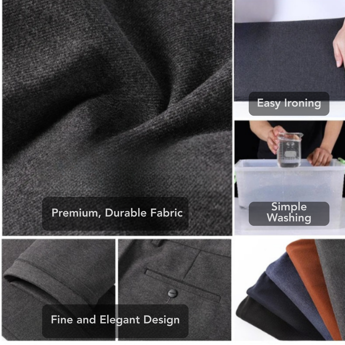 Men's Wool-Blend Thermal Trousers