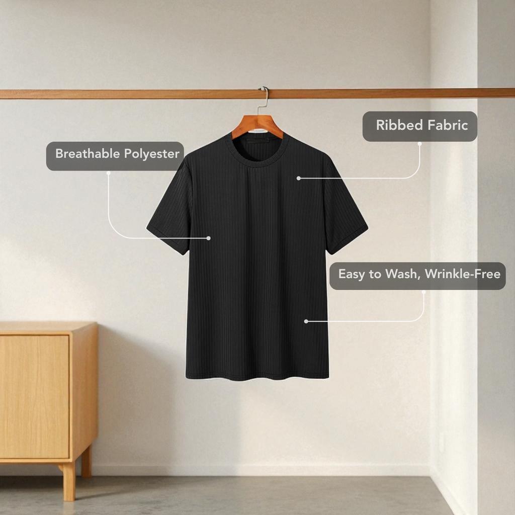Men's Loose Fit Polyester Short Sleeve T-Shirt