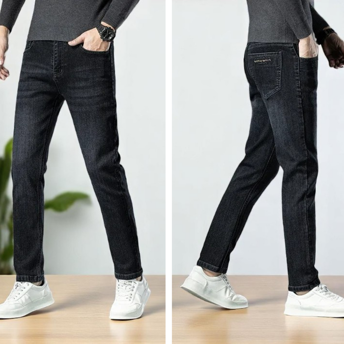 Men's Stretch Straight Denim Jeans