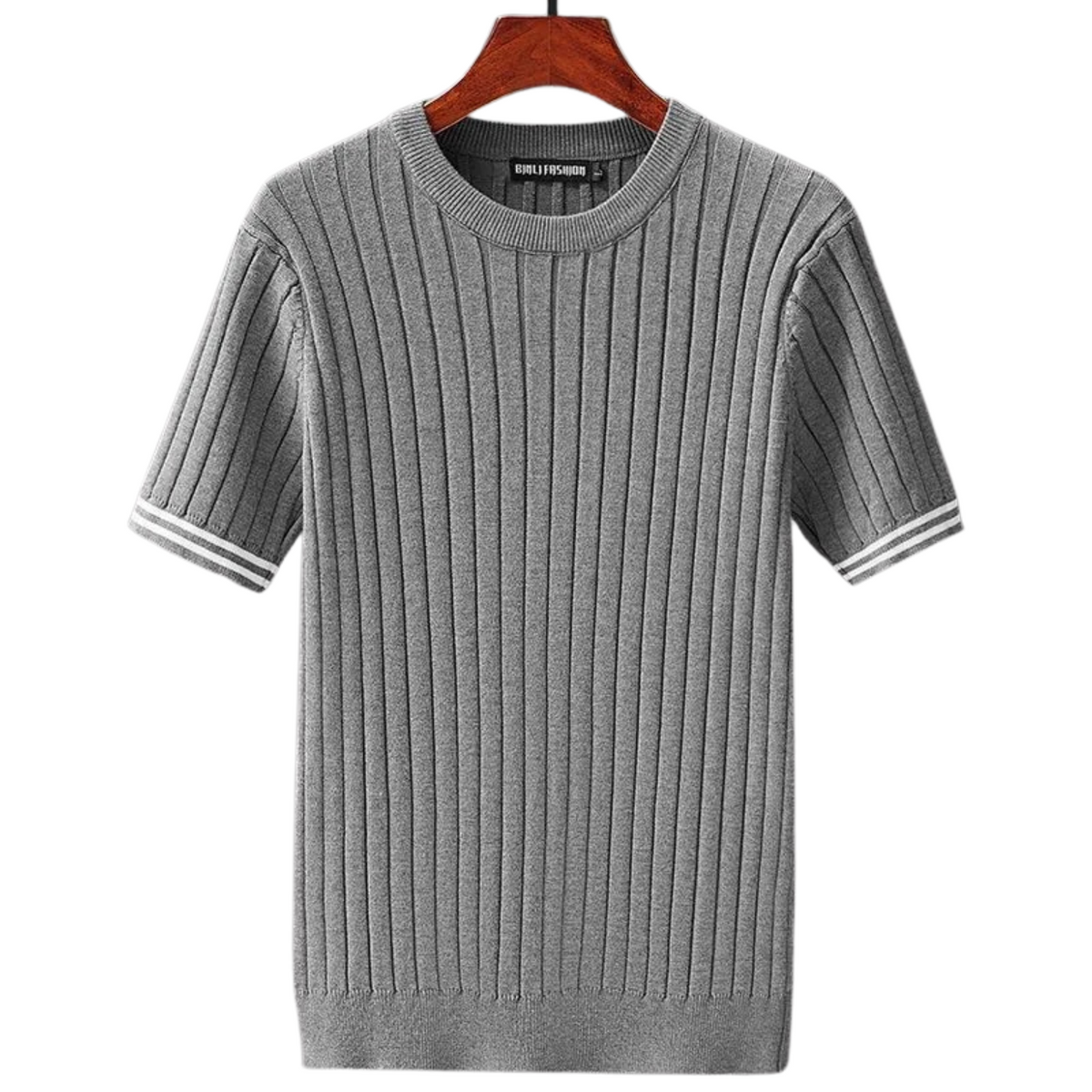 Men's Geometric Knit Short Sleeve Pullover
