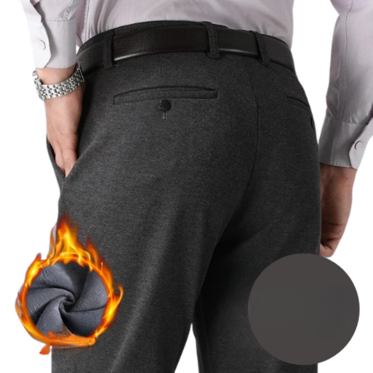 Men's Wool-Blend Thermal Trousers