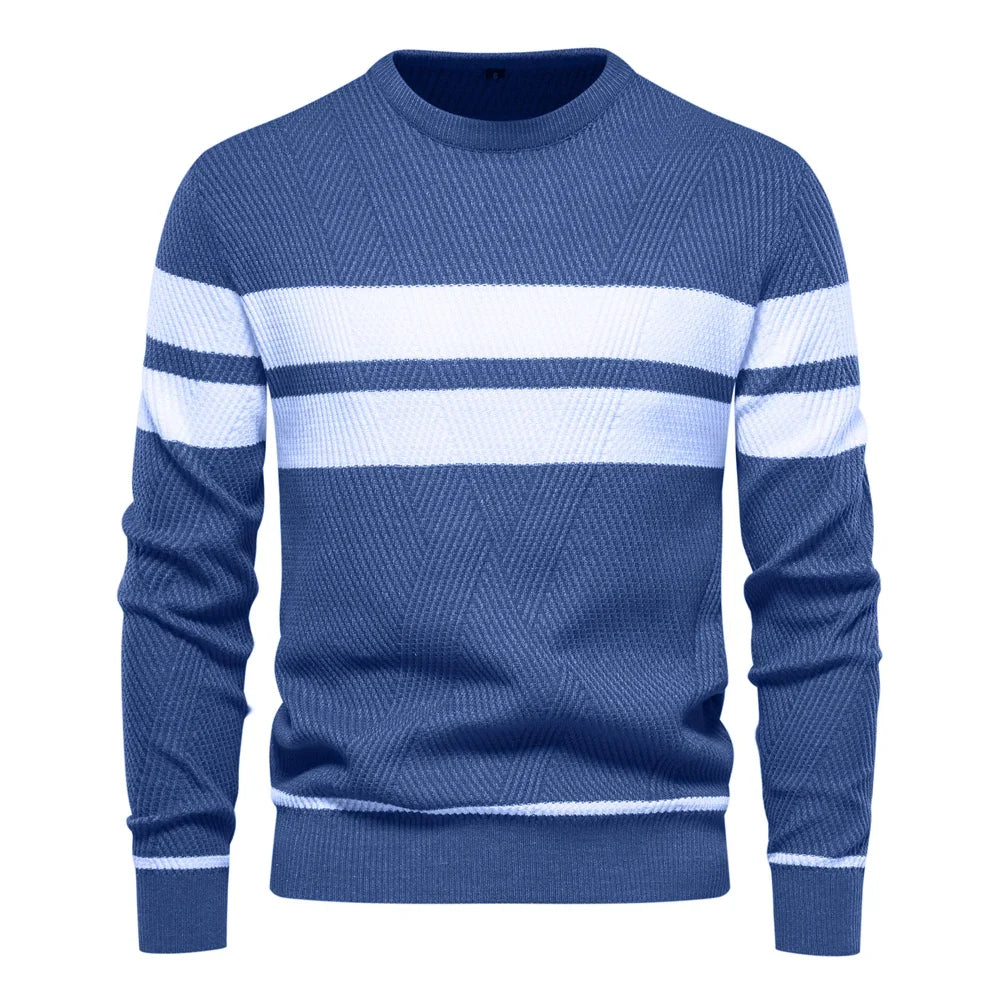 Men's Patchwork Pullover Sweater
