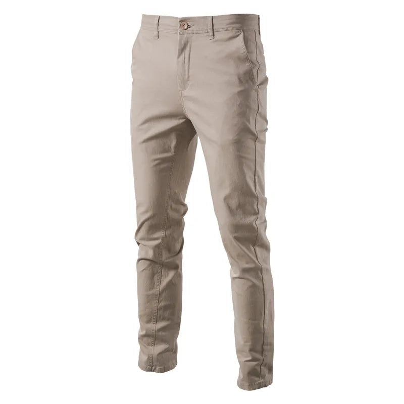 Men's Cotton Straight-Leg Casual Pants