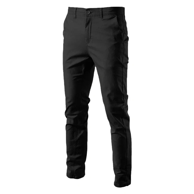 Men's Cotton Straight-Leg Casual Pants