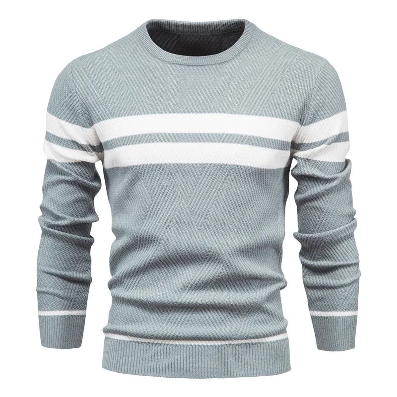 Men's Patchwork Pullover Sweater