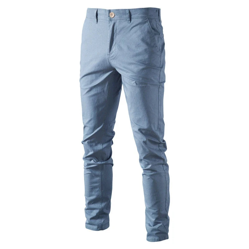 Men's Cotton Straight-Leg Casual Pants