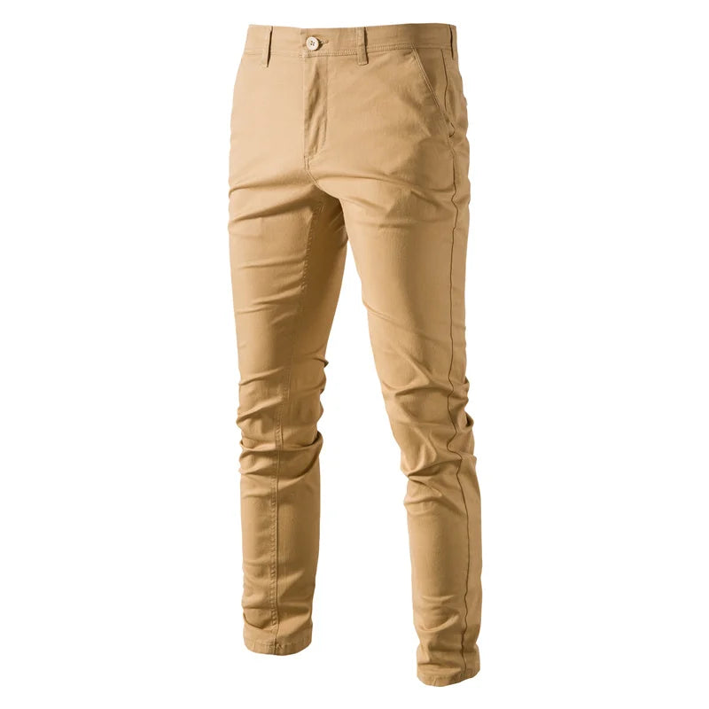 Men's Cotton Straight-Leg Casual Pants