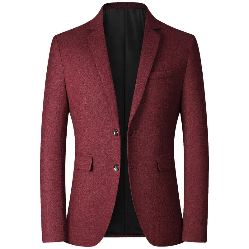 Men's Solid Single-Breasted Blazer