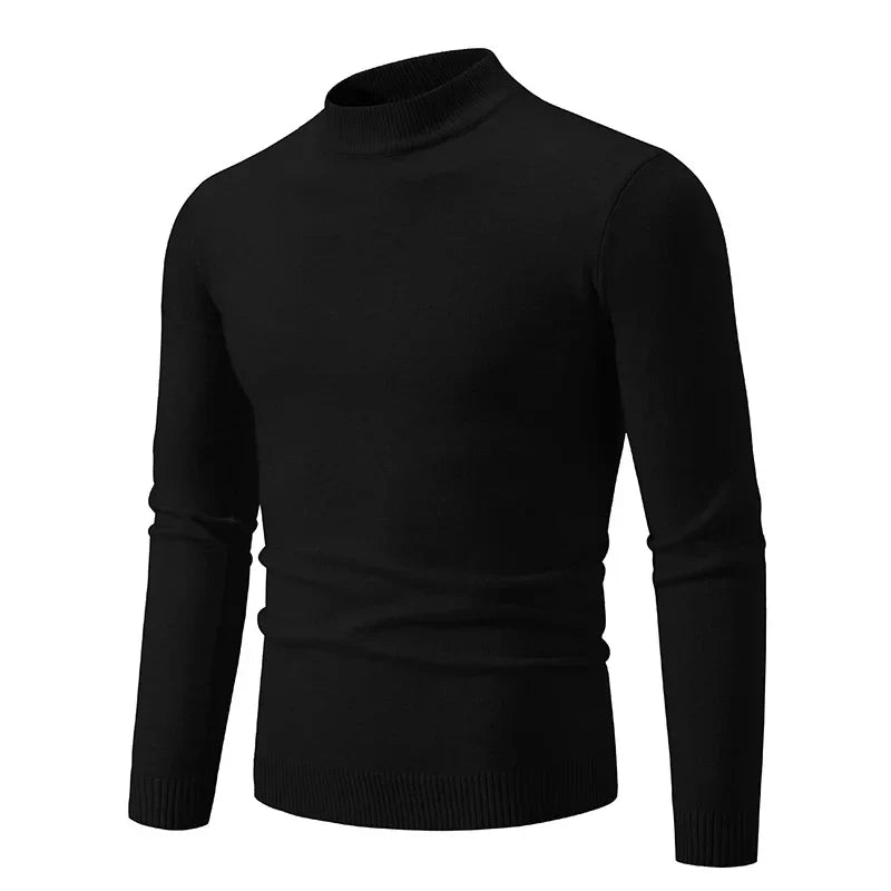 Strickpullover mit Stehkragen