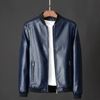 Herren-Bomberjacke aus PU-Leder
