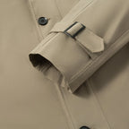 Men's Slim-Fit Windbreaker Long Coat