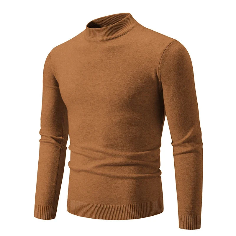Strickpullover mit Stehkragen