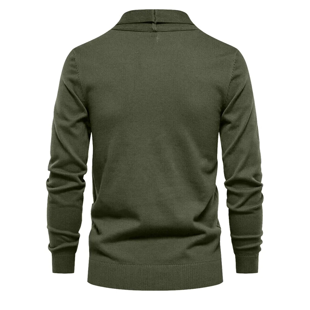 Men's Cotton Turtleneck Pullover Sweater