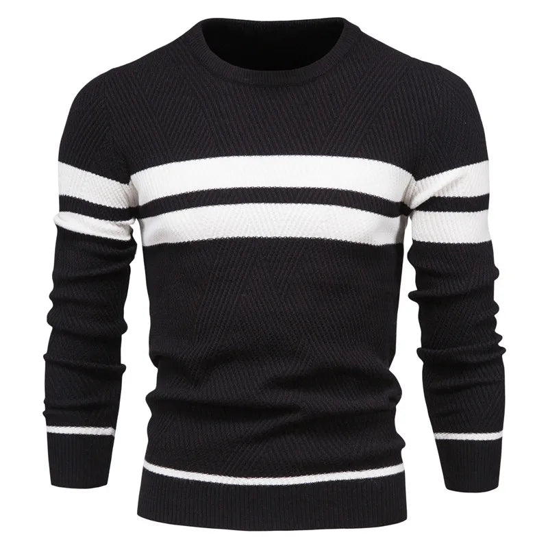 Men's Patchwork Pullover Sweater