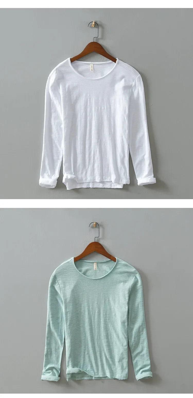 Men's Long Sleeve Crew Neck T-Shirt
