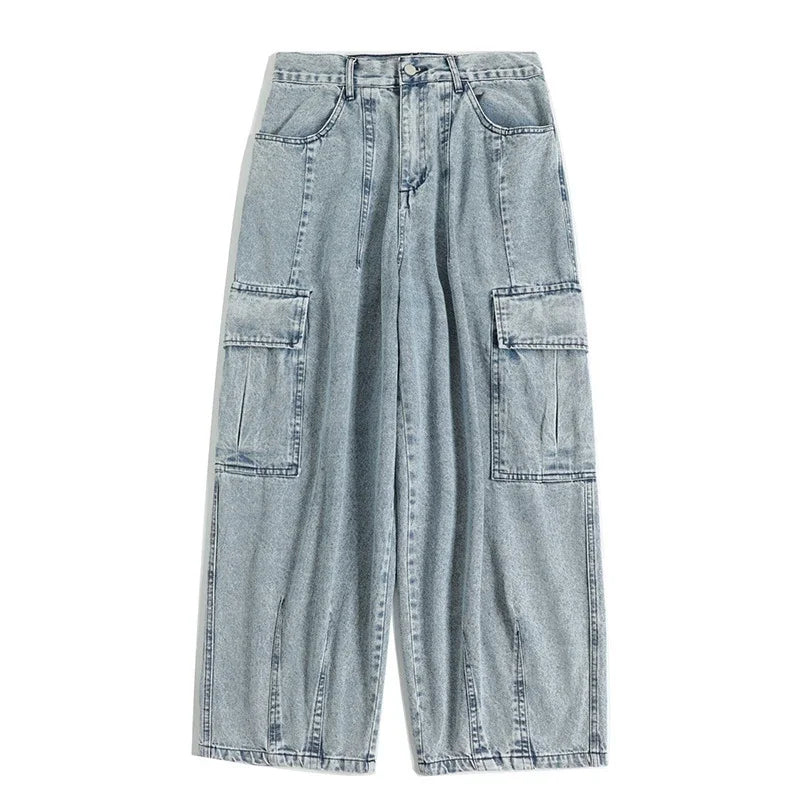 Men's Wide-Leg Cargo Jeans
