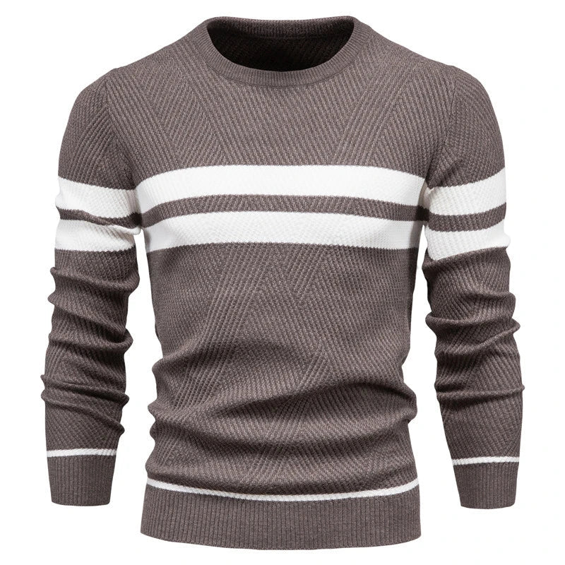 Men's Patchwork Pullover Sweater