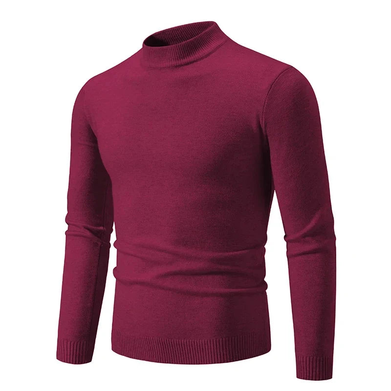 Strickpullover mit Stehkragen
