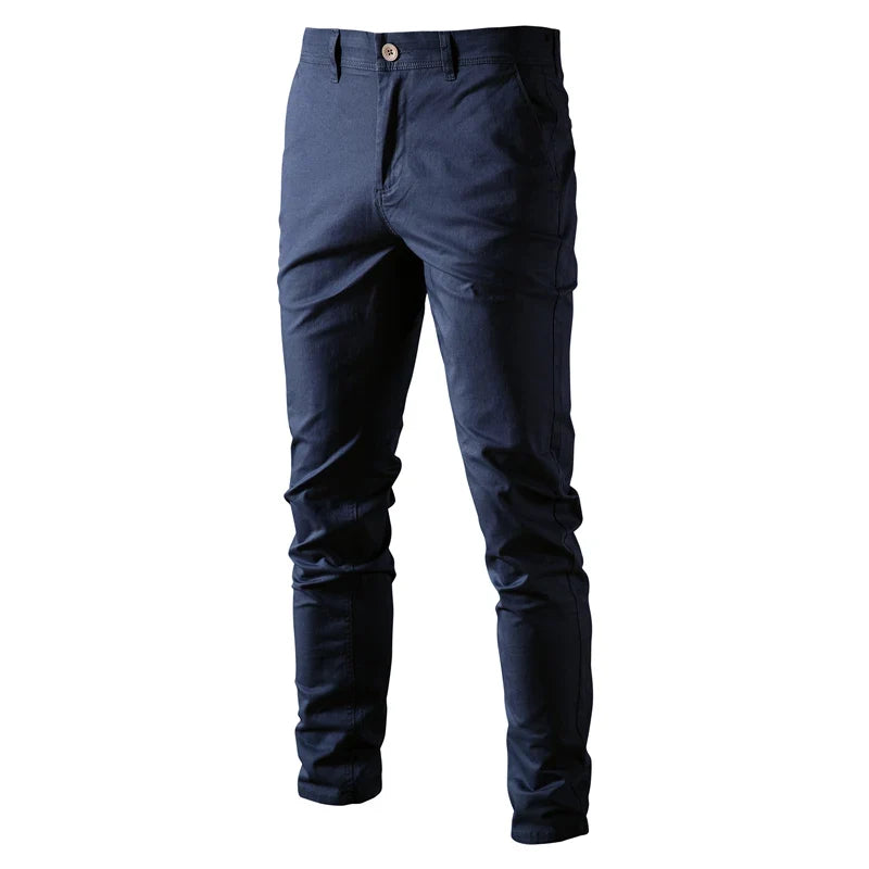 Men's Cotton Straight-Leg Casual Pants