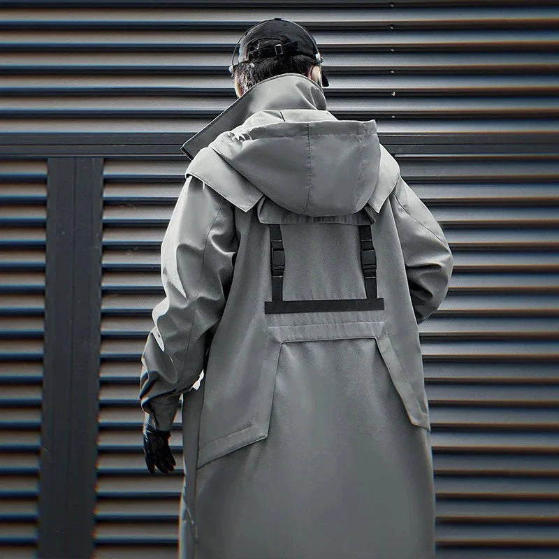 Men's Tactical Trench Coat – Long Windbreaker Jacket