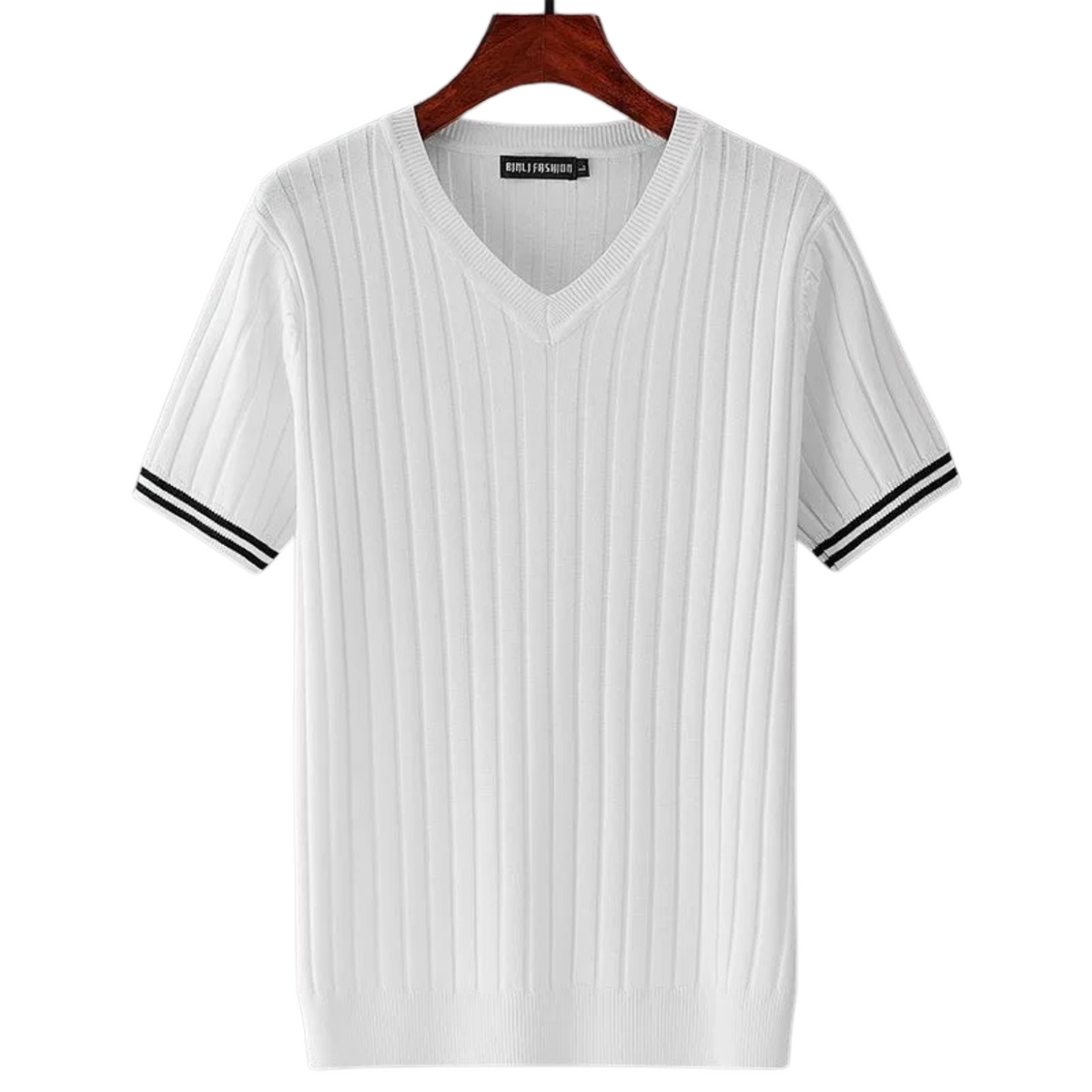 Men's Geometric Knit Short Sleeve Pullover