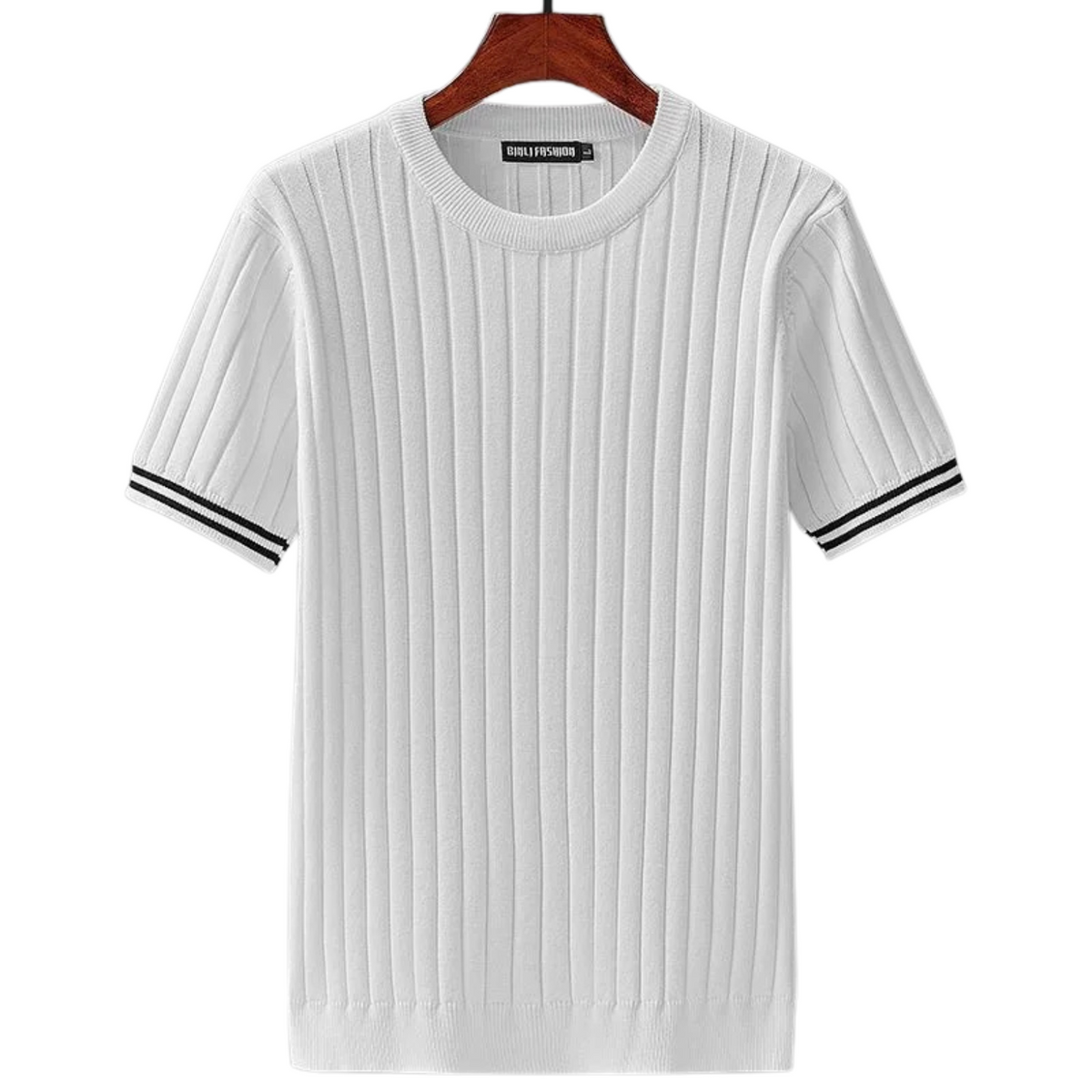 Men's Geometric Knit Short Sleeve Pullover