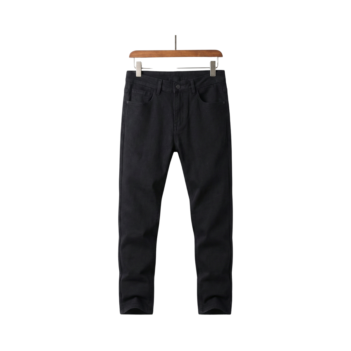 Men's Black Slim-Fit Stretch Jeans
