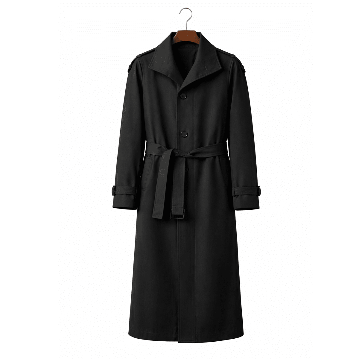 Men's Slim-Fit Windbreaker Long Coat