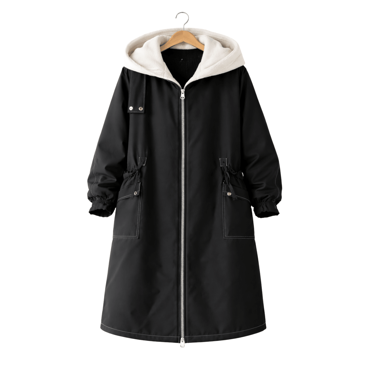 Men's Hooded Long Loose Fit Trench Coat
