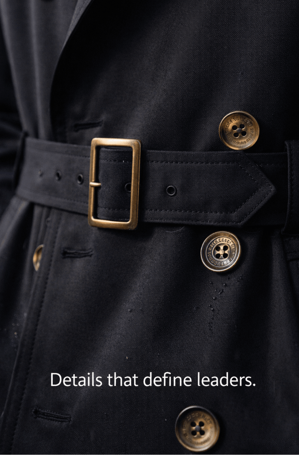 Men's Double-Breasted Belted Trench Coat