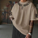 Men's 3D Letter Graphic Long Sleeve Tee