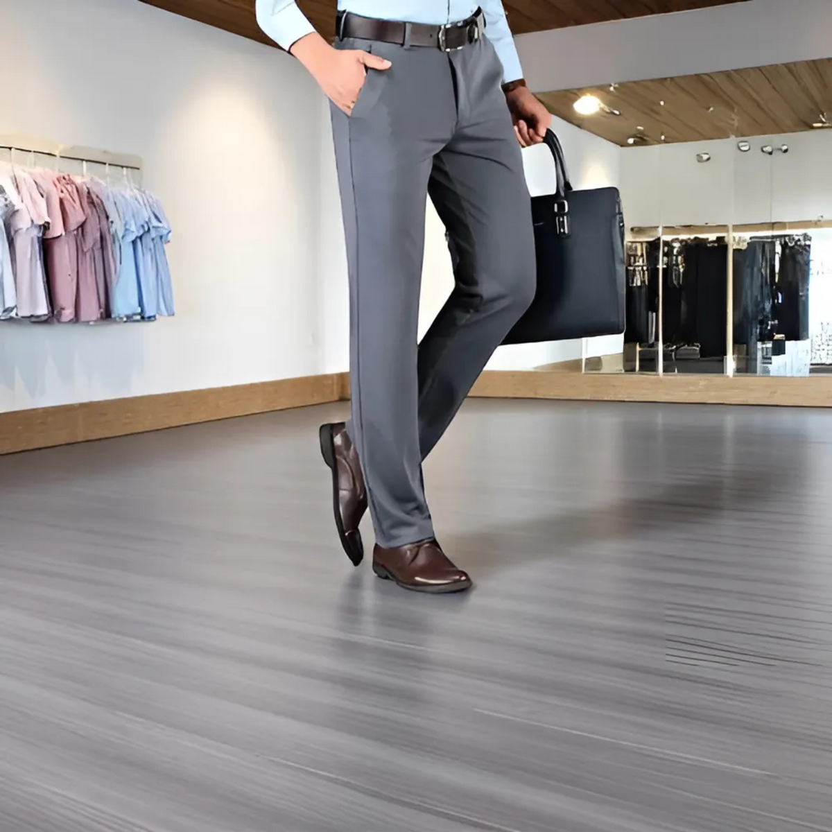 Men's Formal Stretch Fabric Trousers – Big & Tall Fit