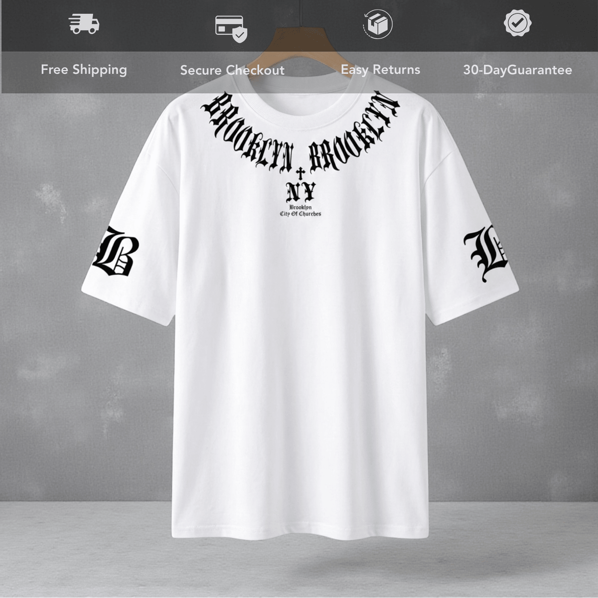 Men's 3D Letter Graphic Long Sleeve Tee
