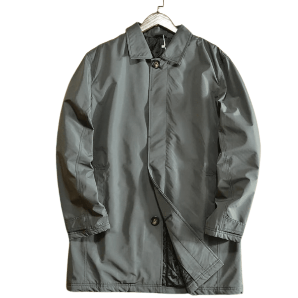 Men's Quilted Single-Breasted Jacket