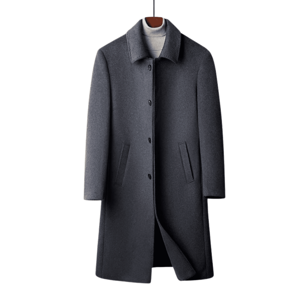 Men's Wool Blend Overcoat – Slim Fit