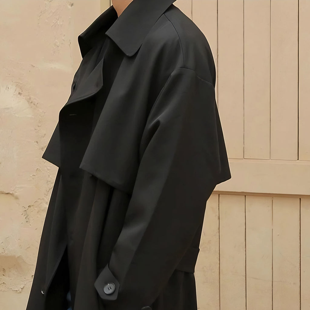 Men's Extended-Length Trench Coat